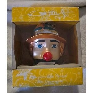 Emmett Kelly Jr. Ornament 9691 Clown European Style Molded Glass Flambro 1997